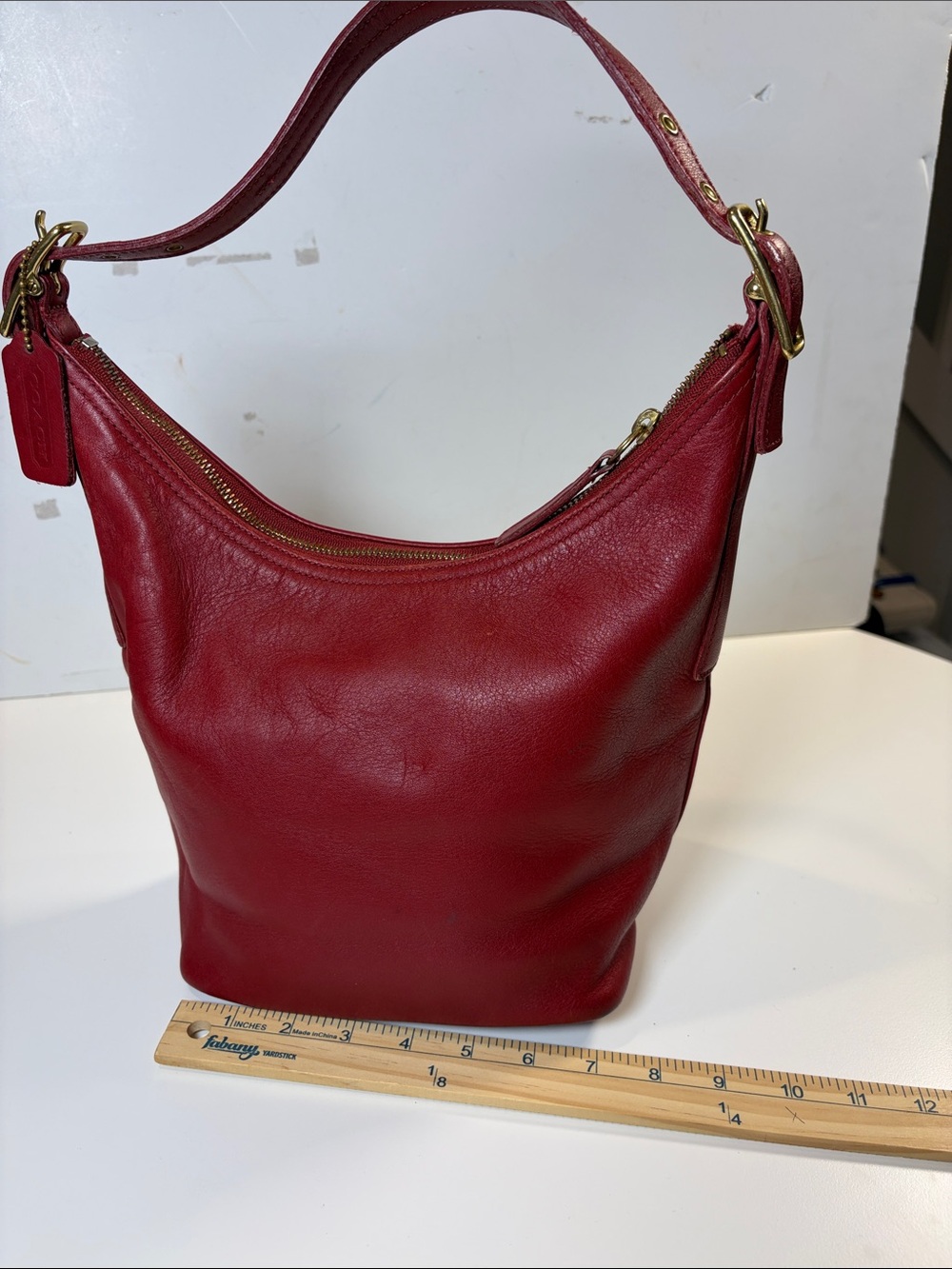 Vintage Coach RED Legacy West Hobo bag, style 9823
